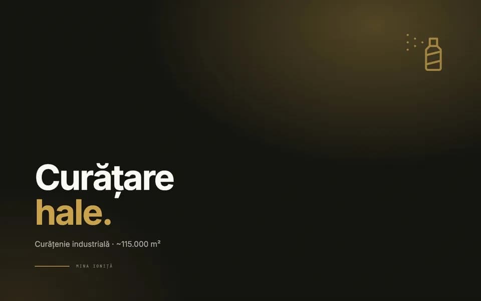 Curățare hale — Curățenie industrială · ~115.000 m²